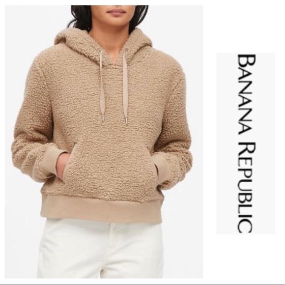 Banana Republic Tops - NWT Banana Republic Cropped Sherpa Hoodie